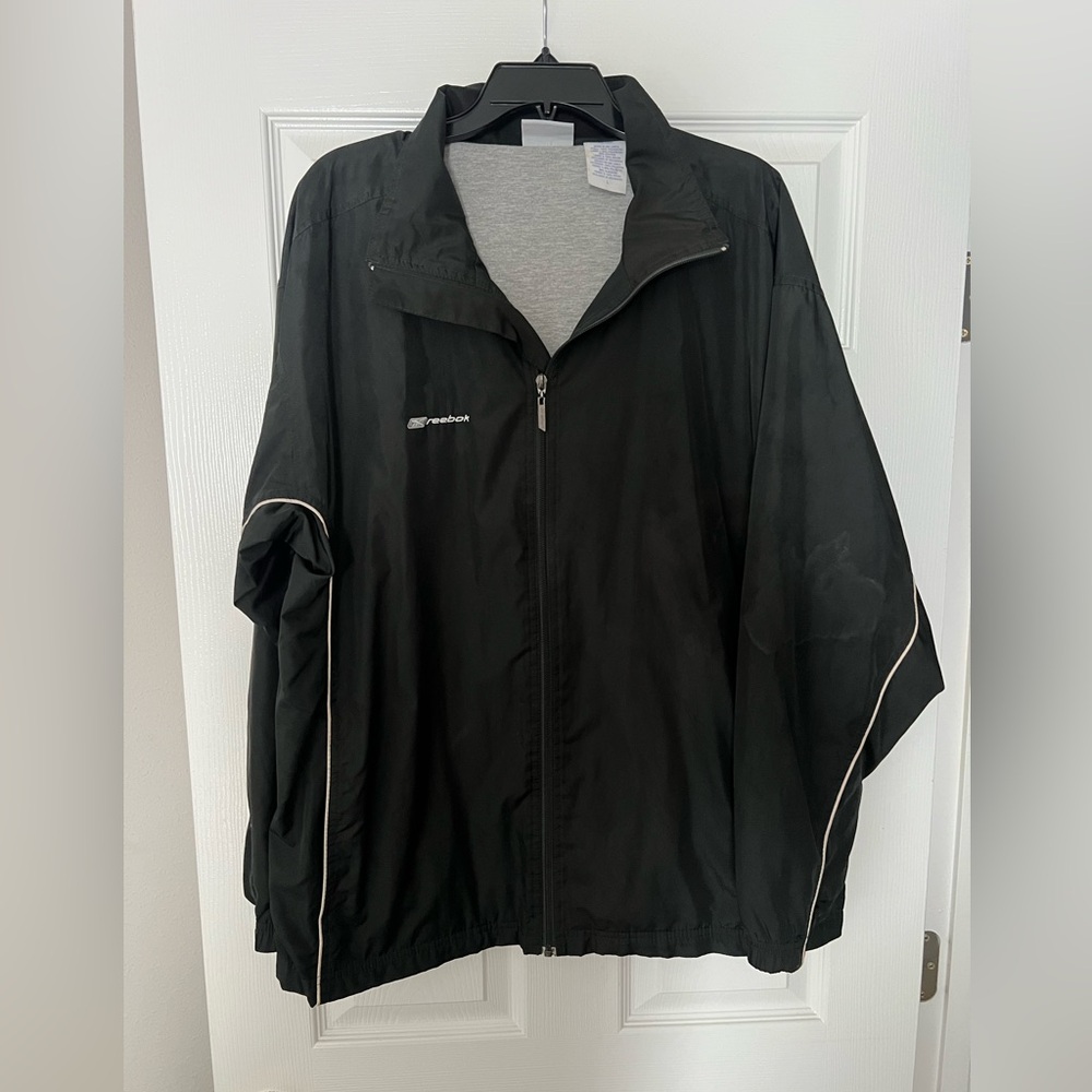 Reebok Men's Black Windbreaker Jacket
